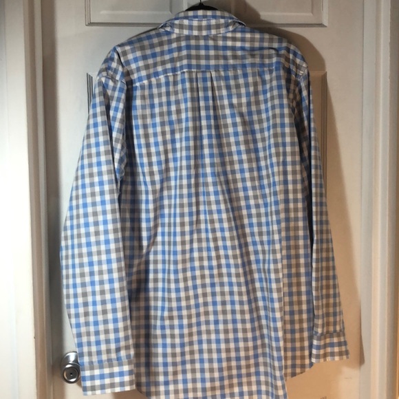 Banana Republic Blue/Gray Checkered Button Down XL - Picture 4 of 7